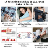 Pulsera Biomagnetica terapéutica de Acero de Titanio Plateada (2X1)